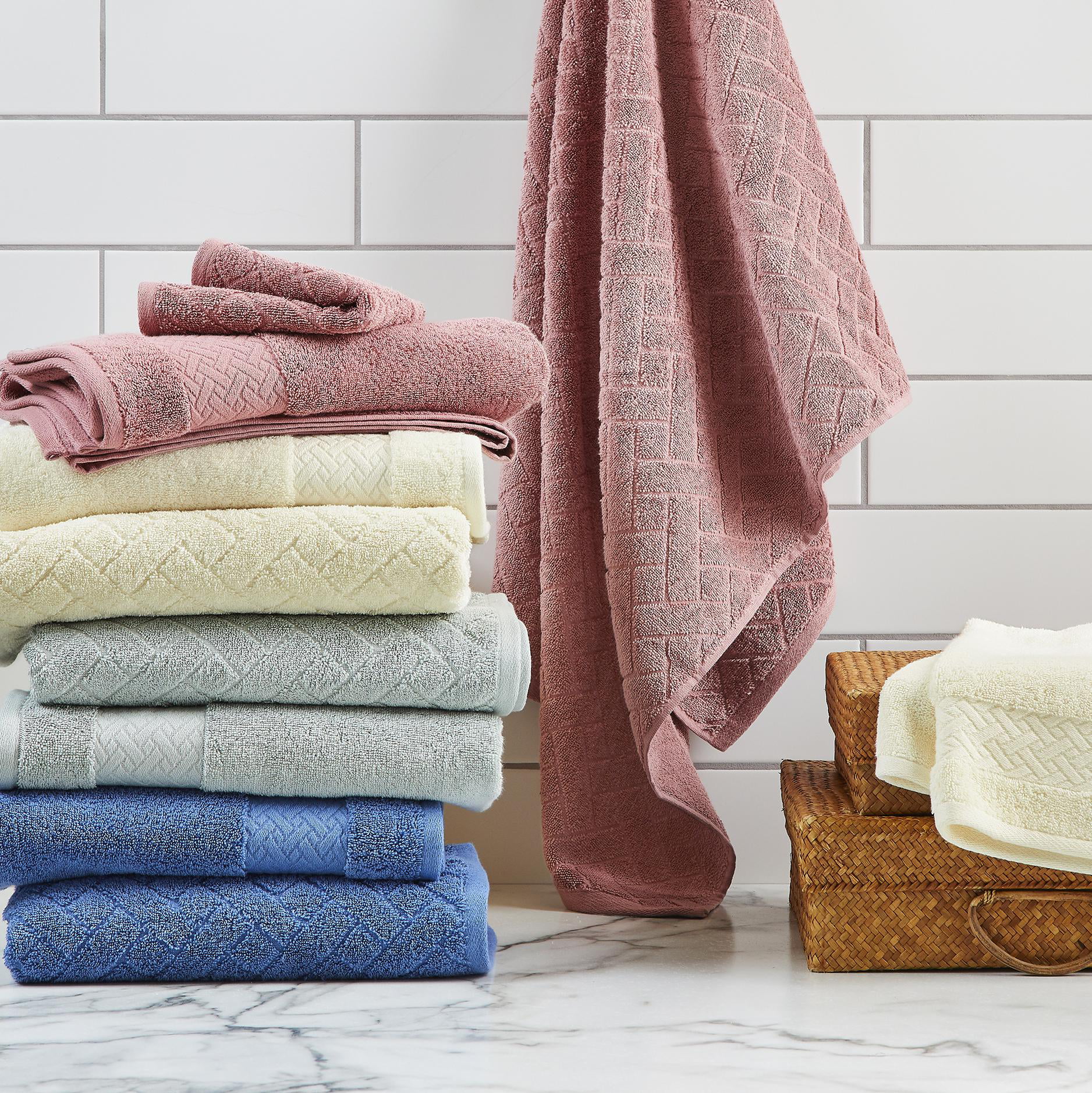 Better Homes Gardens Wicker Jacquard 6 Piece Bath Towel Set