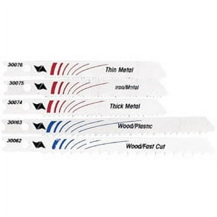 Vermont American 30084 - 5 Pc. Bimetal U-Shk Jigsaw Blade Set