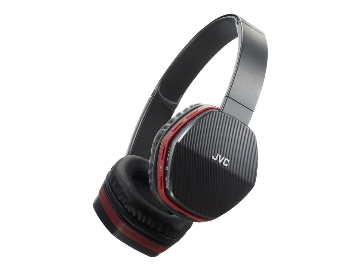 JVC HASBT5 Headphones with mic onear Bluetooth wireless red