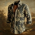 thumbnail image 2 of Vetsdori Mens Summer Collar Shirts Long Sleeve Button down Work, Big and Tall Breathable Casual Stylish Graphic Tops for Men, 2 of 6