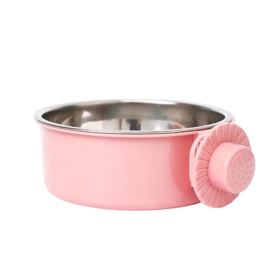 Stainless Steel Dog Crate Bowl Hanging Pet Feeding Bowl Fixed Kennel Water Bowl Anti Spill Removable Food Dish for Dogs