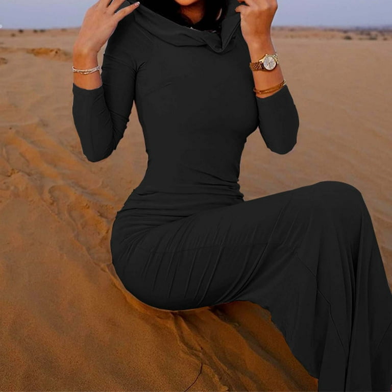 Women's Autumn Casual Solid Color Slim Fit Hooded Bodycon Split Maxi Dress with Side Slit - Walmart.com Women's Autumn Casual Solid Color Slim Fit Hooded Bodycon Split Maxi Dress with Side Slit - Walmart.com