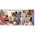 thumbnail image 5 of UVN Womens Pajama Sets Long Sleeve Tops and Pants 2 Piece Outfits Fall Casual Sleepwear Nightwear Soft Pjs Lounge Sets, 5 of 9