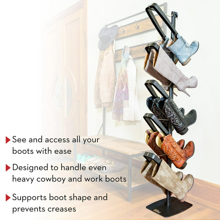 Wall Mounted Boot Rack Organizer Strong Boot Holder Durable Shoe