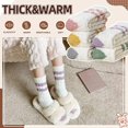 thumbnail image 3 of 5 Pack Warm Fuzzy Cozy Socks for Women,Slipper Fluffy Comfy Plush Warm Winter Sleep Home Soft Socks, 3 of 6