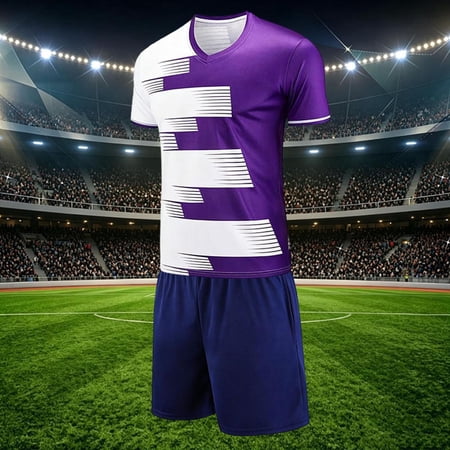 Trikvn Kids Boys Sports Outfits 2 Piece Athletic Short Sleeve T-Shirt and Running Shorts Set Moisture Wicking Performance Activewear for Soccer Basketball Gym