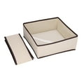 thumbnail image 4 of Juego de 6 piezas para sujetadores, bragas y calcetines: cajas de almacenamiento tipo cajón en tela a cuadros beige Organizador de ropa interior, 4 of 8