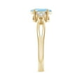 thumbnail image 3 of Angara Natural 1 Ct. Aquamarine with Diamond Solitaire Ring in 14K Yellow Gold for Women (Ring Size: 11.5), 3 of 9