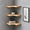 Light Burnt, variant on Floating Corner Shelves White Solid Wood Set of 3
