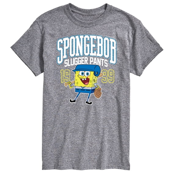 SpongeBob SquarePants - SpongeBob Slugger Pants Baseball - Men's Short Sleeve Graphic T-Shirt