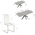 thumbnail image 4 of Sumdeal 62"-78" Modern Mid-Century Dining Table Set with 8 Chairs - Expandable & Stylish for Home, Dining Room, Kitchen, 4 of 7