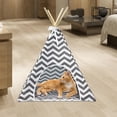 thumbnail image 3 of Pet Teepee Dog House, Cat Tent Bed Shelter Cushion, Breathable Sleeping Bed Nest Warm Kennel Mat Winter Tent, 3 of 8