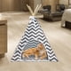 thumbnail image 3 of Tipi para mascotas, casa para perros pequeños, tienda para gatos, cama para dormir, cama cálida para cachorros de interior, 3 of 9