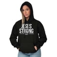 thumbnail image 3 of Jesus Strong Philippians 4:13 Bible Unisex Plus Fleece Graphic Hoodie Brisco Brands 4X, 3 of 5