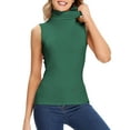 thumbnail image 4 of MANIFIQUE Women Sleeveless Mock Turtleneck Tank Tops Slim Fit Stretchy Layer Tee Shirts, 4 of 7