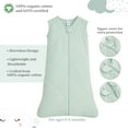 thumbnail image 3 of Evolur Dreamer Collection 3pc Crib Set (Fitted Sheet, Snuggle Sack, Crib Skirt) in Seafoam Green & Cloud Print, 3 of 5