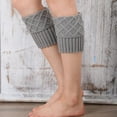thumbnail image 5 of Crochet Boot Cuffs Knitted Ankle Soft Acrylic Crochet Boot Socks Women Leg Warmers for Gifts Warmer Leg Warmers Girls - Ash, 5 of 8