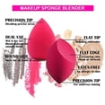 thumbnail image 4 of Esponjas de maquillaje, 3 esponjas de base Beauty Blender para cosméticos líquidos/polvo/crema, 4 of 5