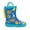 Blue Dinosaur, variant on FUNCOO PLUS Toddler Rubber Rain Boots Kids Waterproof Boots for Girls, Pink & White, Size 8