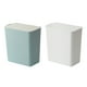thumbnail image 2 of Cubo de basura de plástico para escritorio, mini cubo de basura de plástico con tapa (blanco), 2 of 6