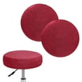 thumbnail image 1 of Uxcell 2-Pack Fundas Redondas para Taburetes de Bar, para Cojín de Taburete Lavable de 12-14 Pulgadas con Bandas Elásticas [Rojo Vino], 1 of 7