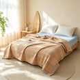 thumbnail image 5 of Washed Cotton Summer Quilt with Natural Cotton Filling – Breathable, Soft, Washable Plaid Bed Cover for Hot Weather and Easy Care, 5 of 5