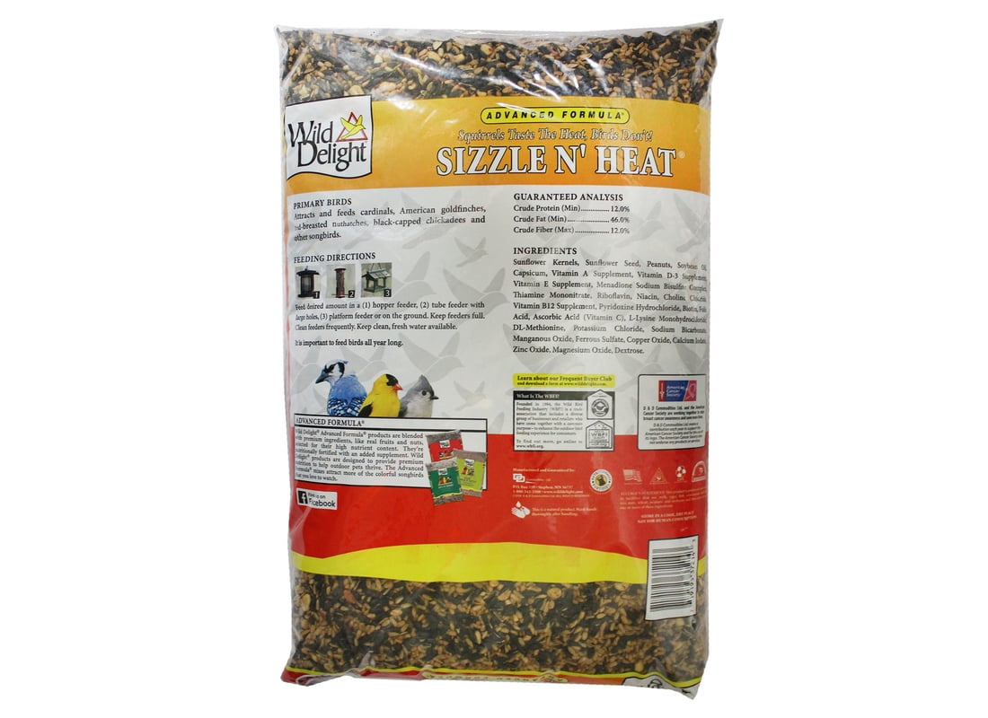 Wild Delight Sizzle N' Heat Advanced Formula Birdseed Food- 14 Pounds