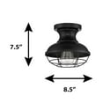 thumbnail image 5 of allen + roth Yordan 1-Light 8.5-in Matte Bronze Semi Flush Mount Light, 5 of 5