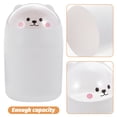 thumbnail image 5 of Worgeous White Plastic Mini Trash Can with Lid for Storage Suitable for Bedroom Office or Living Room 6.3 Inches, 5 of 8