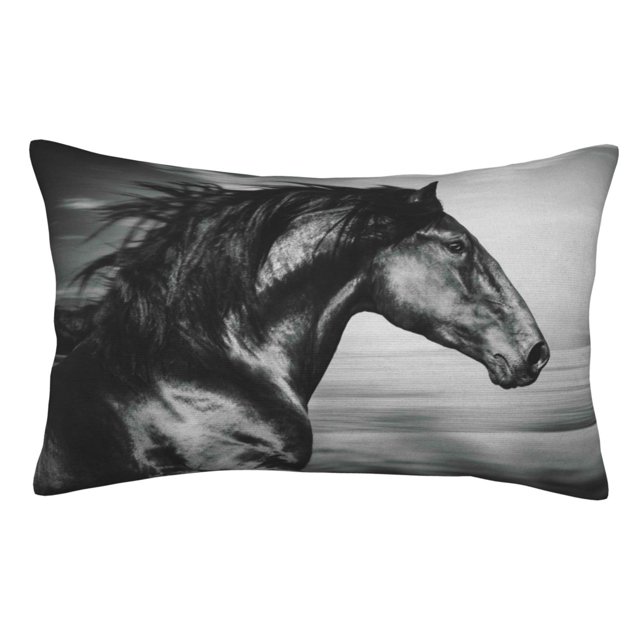 Balery Running Horse Funda de Cojín Estampada, Regalos para Mujeres, Regalos de Amor para Ella, Regalos para Novia o Esposa, Funda de Almohada-16"x24"