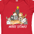 thumbnail image 4 of Inktastic Merry Catmas with Cat Tree and Yellow Star Boys or Girls Baby Bodysuit, 4 of 5