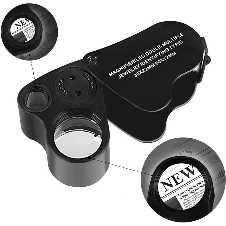 Folding Jewelry Magnifier 30X26 Pocket Jeweler Glasses Len Portable Mini  Jewelers Loupe Black Magnifying Glass Jewelry Lupa - Price history & Review, AliExpress Seller - Optical World Store