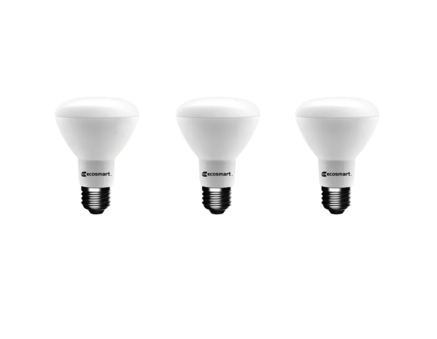 EcoSmart LED Light Bulb Flood Spot 75 Watt Equivalent BR20 Energy Star 3 Pack 