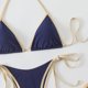 thumbnail image 4 of Trajes de baño para mujer, bikinis de cintura alta con cordón ajustable, traje de baño fruncido, conjunto dividido, trajes de baño para mujer, trajes de baño para mujer, traje de baño para mujer, traj, 4 of 7