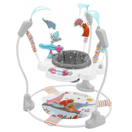 Bouncer, Activity Center 360° Rotation & Adjustable Height, Toddler Play Jumper with Developmental Toys, Music Lights Sounds, SpaceSaver Jumperoo For Age 6 Months and Up