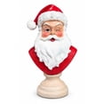 thumbnail image 6 of Tovaris Red Winking Santa Claus Bust, Christmas Desktop Resin Figurine, Santa Tabletop Ornament, Holiday Home Office Mantel Decor, Xmas Party Decoration, 6 of 7