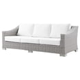 thumbnail image 3 of Lounge Sectional Sofa Chair Set, Rattan, Wicker, Light Grey Gray White, Modern Contemporary Urban Design, Outdoor Patio Balcony Cafe Bistro Garden Furniture Hotel Hospitality, 3 of 10