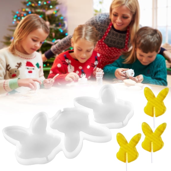 3PCS DIY Leaves Silicone Lollipop Mold, Clearance, Leaf Shape Fondant Chocolate Candy Mould Cake Decorating Tool for Baking(N)