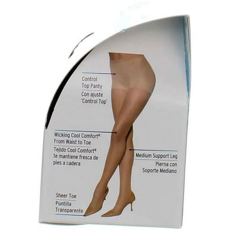 L'eggs Leggs Sheer Energy Medium Suppor Pantyhose Control Jet