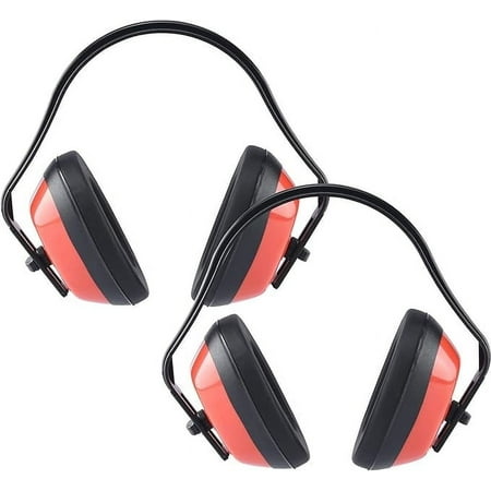 Neiko 53925A Adjustable Safety Earmuffs for Noise Reduction, ANSI S3.19-1974 Approved Ear Protection, NRR 26 dB, Pack of 2