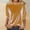 Gold, variant on 3/4 Length Sleeve Velvet Shirts for Women, Round Neck Velvet Dressy Tops, Retro Elegant Tunic Blouses