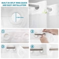thumbnail image 3 of No Hook Shower Curtain with Built-in Rings - Abstract Watercolor Greenery Washable Waterproof Fabric Bathroom Curtains for Hotel,Rentals, 72 X 84 Inch Extra Long , Eucalyptus Vase, 3 of 9
