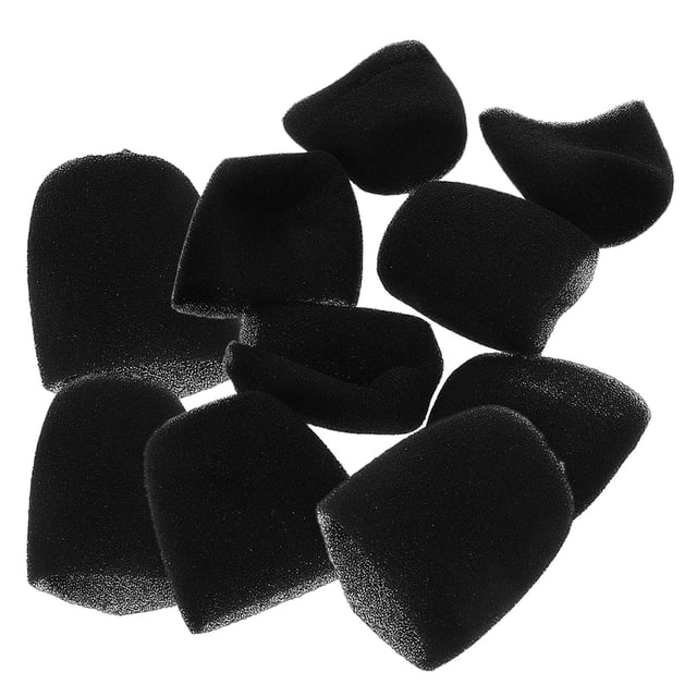 OULII 12Pcs Durable Black Foam Microphone Windscreen Covers for Handheld Mic Wind and Noise Shield