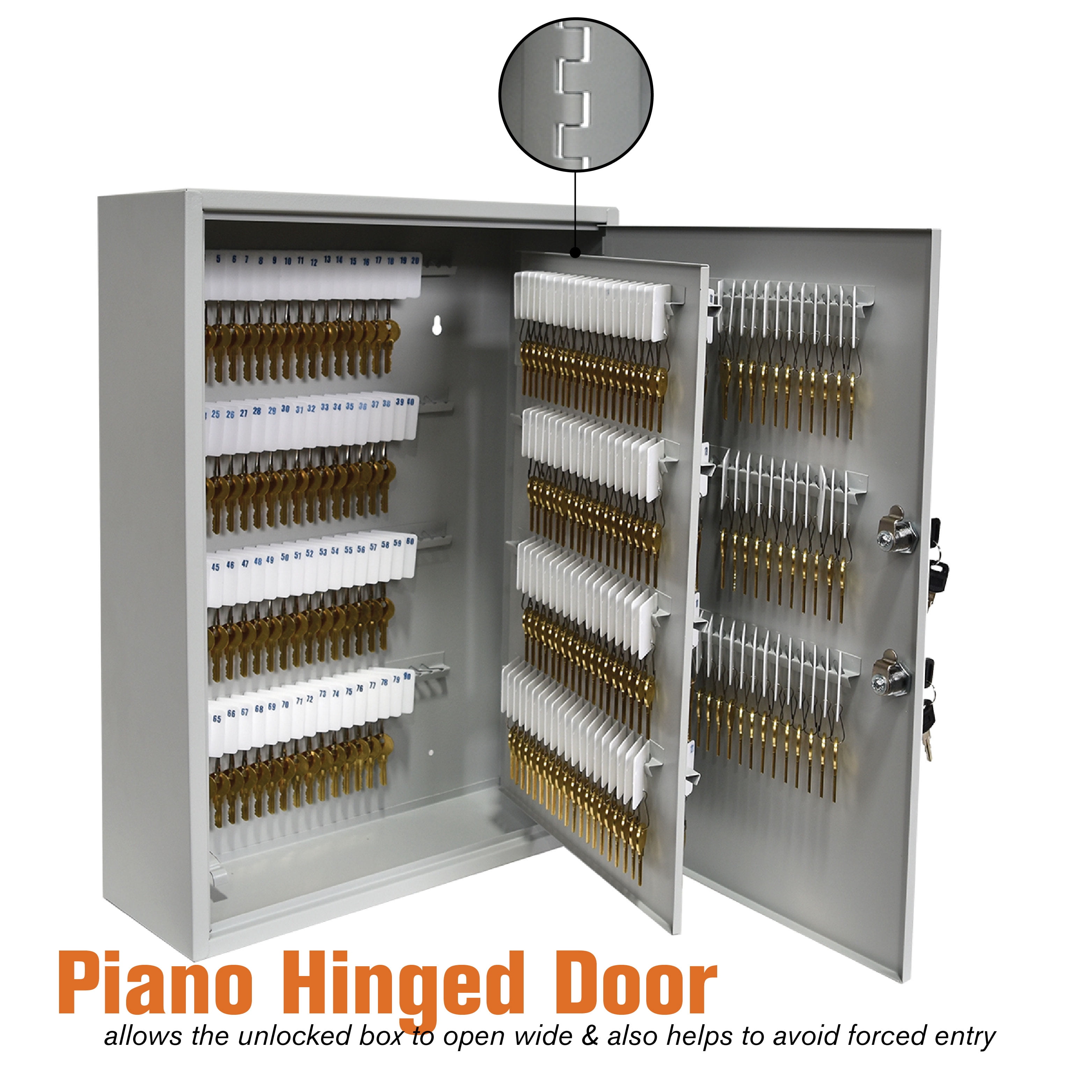 BankSupplies Fort Knox 320 Key Cabinet | Dual Lock Control Key Box | 22 Gauge