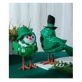 thumbnail image 5 of St.Patrick's Day Glowing Green Bird, St.Patrick's Day Birds Decor, Lighted Fabric Bird Figurines with Hat & Leaf Clovers, Tabletop Standing Bird Ornaments, for Home Kitchen Table Window, 5 of 7