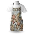 thumbnail image 4 of Cobblestone Apron, Realistic Illustration of Antique Style Rustic Natural Rubble Stone Wall Design, Unisex Kitchen Bib with Adjustable Neck for Cooking Gardening, Adult Size, Multicolor, by Ambesonne, 4 of 4