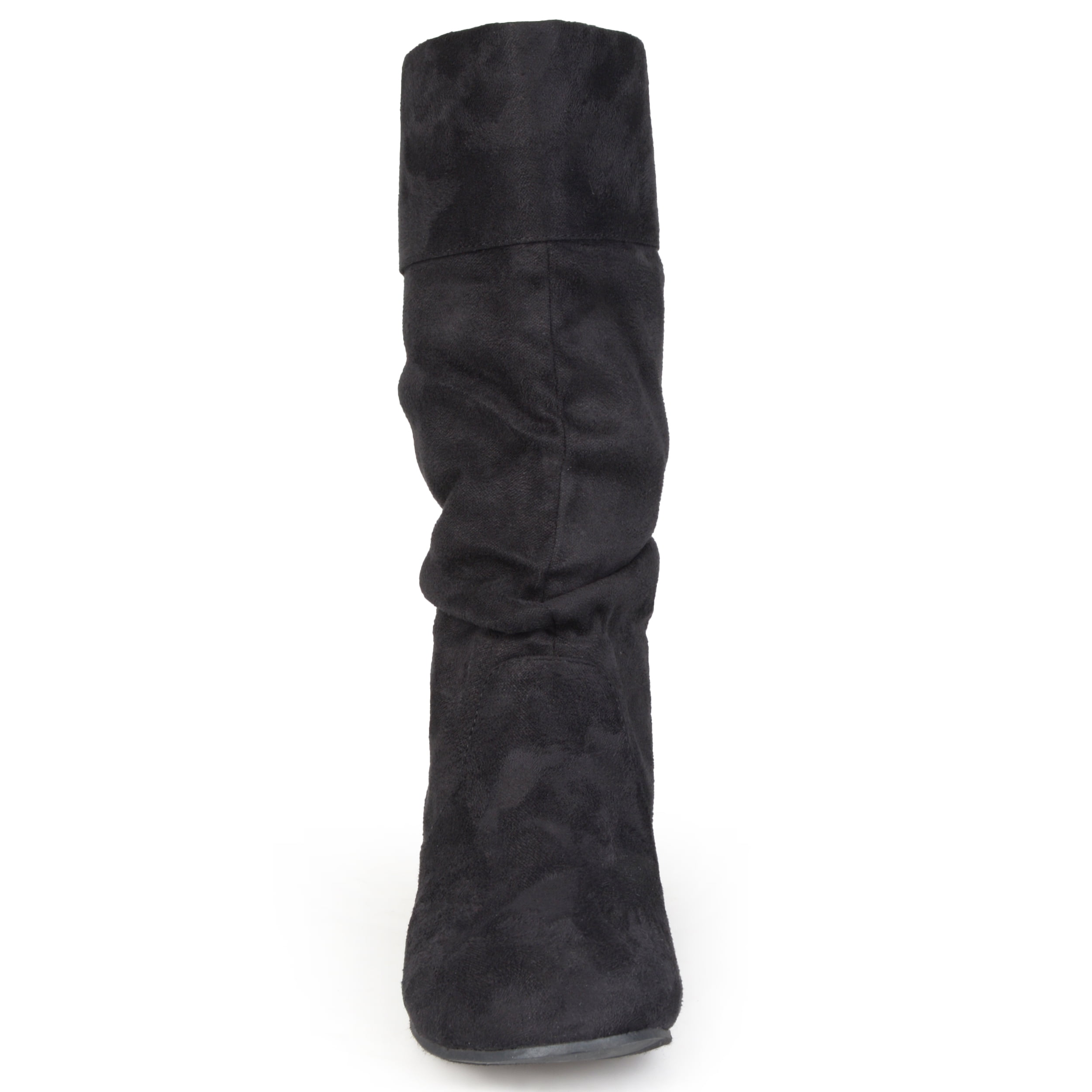 Journee Womens Shelley-3 Wide Calf Round Toe Mid Calf Boots