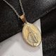 thumbnail image 2 of Collar de acero inoxidable con medallas religiosas de la Virgen María para mujer y hombre, delicado colgante de Nuestra Señora de Guadalupe, gargantilla católica., 2 of 5