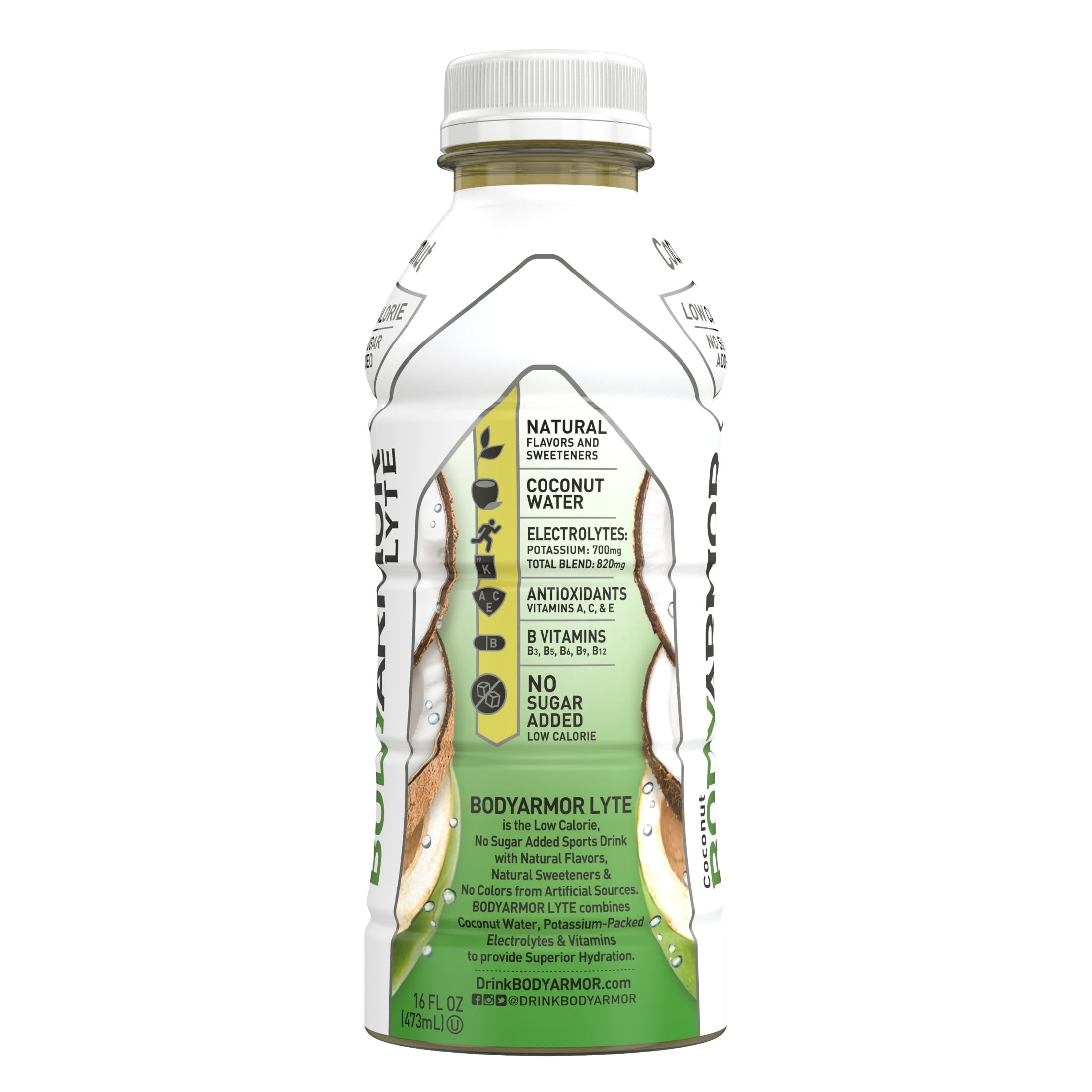 BODYARMOR LYTE Sports Drink, Coconut, 16 Fl. Oz., 12 count