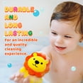thumbnail image 4 of Baby Bath Sponge Set - Animal Kingdom Sponge 3 Pack Featuring Lion, Elephant, Giraffe - Bath Essentials for Baby Boys Girls Infants, Baby Gifts for Newborn and Kids, Must Have Toy Accessories for Bath, 4 of 7
